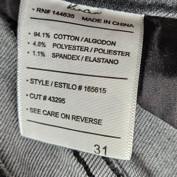 Kancan Jeans Womens 31 (33x27) Gray Skinny High Rise Raw Hem - Picture 6 of 16